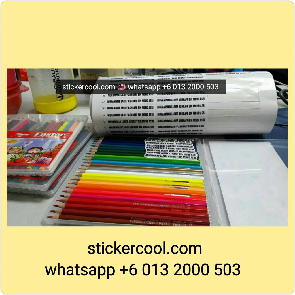  Sticker Nama Buku  Sekolah Sticker  Cool Tempah Sticker  