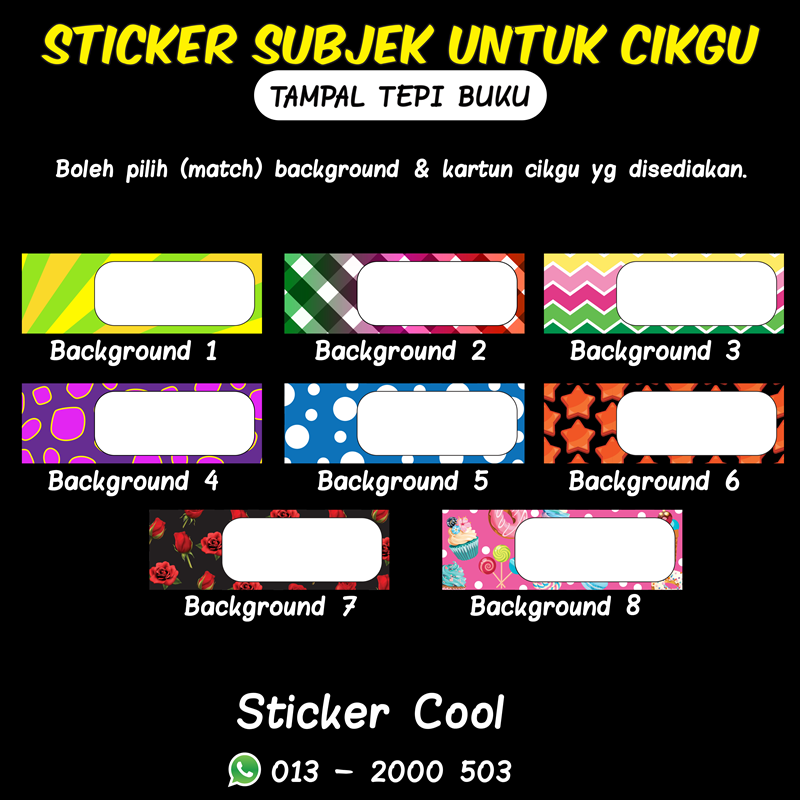 Sticker Subjek Untuk Cikgu Archives - Sticker Cool - Tempah Sticker Online